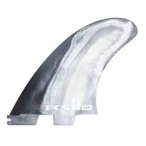 FCS II Mark Richards Twin + Stabiliser Fin Set - Black & White Swirl