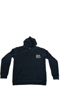 New Wave Retro Print Hoodie Carbon Blue - Adult
