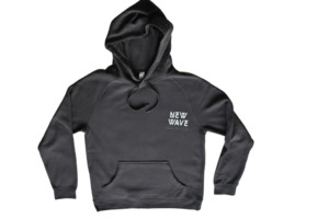 New Wave Retro Print Hoodie Coal - Adult