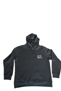 New Wave Retro Print Hoodie Charcoal - Adult