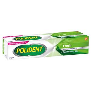 Oral Care: Polident Denture Adhesive Cream Fresh Mint 60g