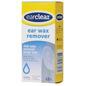 Ear Care: EARCLEAR Wax Removal Drops 12ml