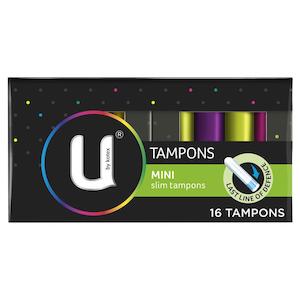 Sanitary Pads Tampons: U BY KOTEX Tampons Mini 16pk