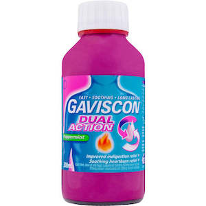 Digestive Care: GAVISCON Dual Act. P/Mint Liq 300ml