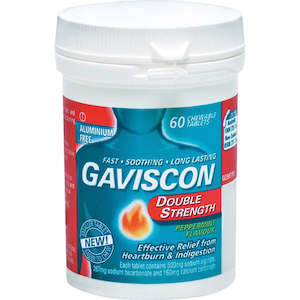 Digestive Care: GAVISCON X/Str Peppermint Tabs 60s
