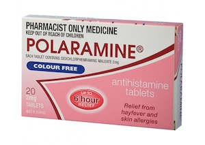 Pharmacist Only: Polaramine C/F 2mg 20tabs