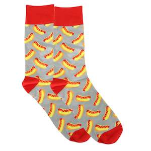 Socks: MISTA Mens Socks Hot Dog