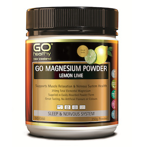 Go Healthy: GO Magnesium Pwd Lemon & Lime 250g
