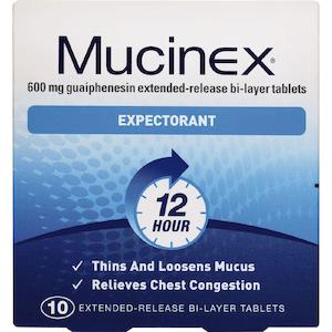 MUCINEX Chesty Cough Tabs 600mg 10s