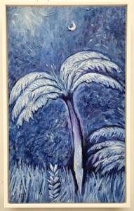 Blue mamaku ( black tree fern) – painting