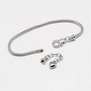 Ready To Wear: Pandora Style Bracelet - Platinum - 19.5cm