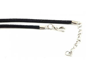 Ready To Wear: Faux Suede Cord Necklace - Flat - 2.5mm - 45cm