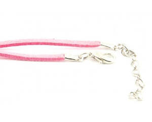 Faux Suede Cord Necklace (Sparkle) - Flat - 2.5mm - 45cm