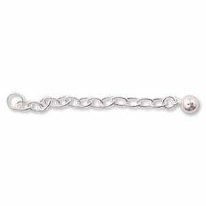 Sterling Silver Gold Filled And Silver Filled: Necklace Extender - Sterling Silver with Charm - 1 piece