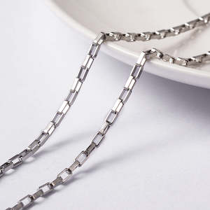 Storage Supplies: Chain - Box (Rectangle) - 4mm x 2mm - 1 meter - Stainless Steel