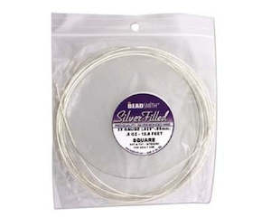 Storage Supplies: BeadSmith - Wire - Square - Dead Soft - Silver Filled - 22ga (0.65mm)