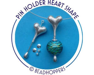 Beadhopper - Interchangeable Bead Wrap - Heart - Silver