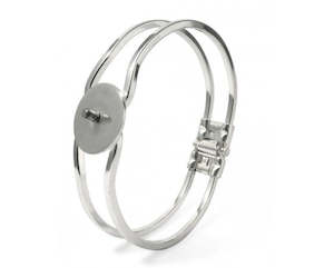 Beadhopper: Beadhopper - Bangle Cabochon Base - 67mm x 50mm - 1 piece