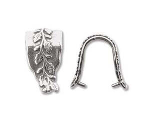 Sterling Silver: Pinch Bail - Sterling Silver - 30mm (2gm) - 1 piece