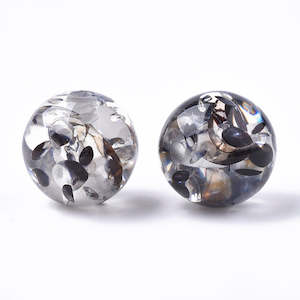 Acrylic And Resin: Resin - Round - Imiation Amber - 22mm - 2 pieces