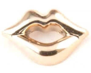 Cabochon: Cabochon - Acrylic - Lips - 14mm - 10 pieces - Rose Gold