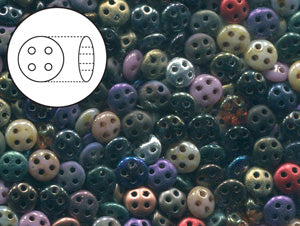 Czech And Preciosa: Czech - Quadralentil - 6mm - 10 grams - Mix