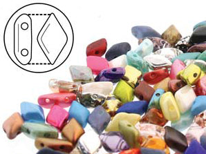 Czech And Preciosa: Czech - Gemduo - 8mm x 5mm - 10 grams