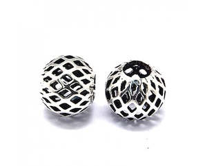 European Style: Metal - Round (European Style) - 10mm - 10 pieces - Antique Silver