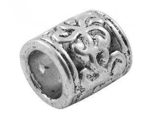 Metal - Tube (European Style) - 9mm x 9mm - 10 pieces - Antique Silver