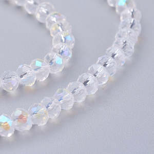 Glass - Abacus (Faceted) - 3mm x 2mm - 30cm