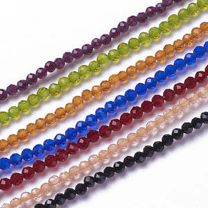 Glass: Glass - Round (Faceted) - 2mm - 30cm Strand