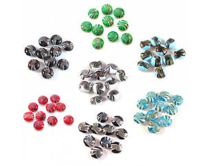 Lampwork - Goldsand Swirl - Coin (Domed) - 20mm - 35 pieces