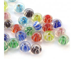 Lampwork: Lampwork - Abacus (Pumpkin) - 10 pieces