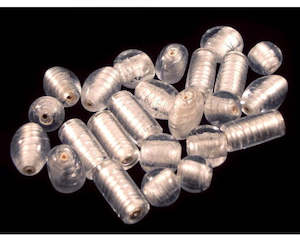 Mixes: Lampwork - Silver-Foil - Mix - 10mm-20mm - 100grams