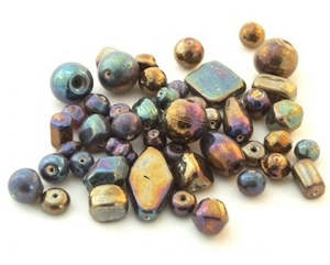 Mixes: Glass - Lustre - Assorted Shapes and Sizes - 100 grams
