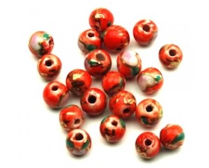 Porcelain And Ceramic: Porcelain - Round - 6mm - 20 pieces