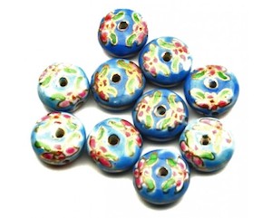 Porcelain And Ceramic: Porcelain - Donut - 14mm - 10 pieces