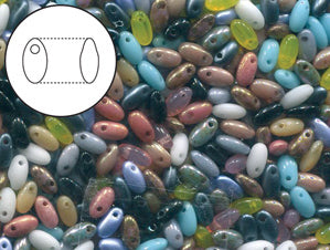 Seed Beads: Czech - Rizo - 2.5mm x 6mm - 10 grams