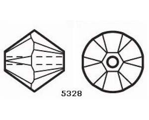 Swarovski: Swarovski - Crystal - Bicone (5328) - 1 piece