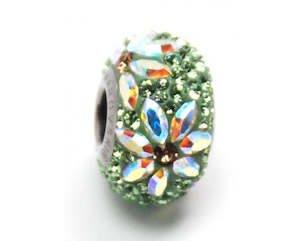 Swarovski: Swarovski - Daisy (BeCharmed) - Eurpoean Style - 14mm - Peridot