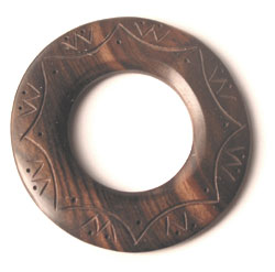 Wood Seed Nut And Paper: Tiger Ebony Wood