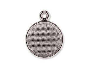 Bezel Pendant - Round - 14mm - Silver