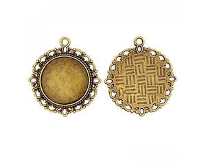 Bezel Settings: Bezel Pendant - Round - 35mm - 1 piece