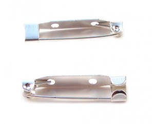 Brooch Parts: Brooch -  Bar Pins (Non Safety) - Silver