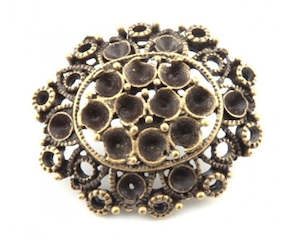 Buttons: Buttons - Metal - Shank - Antique Bronze - 1 piece
