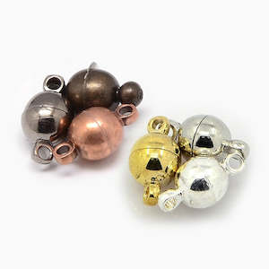 Clasps And Toggles: Clasp - Magnetic - Round - 11.5mm - 1 piece