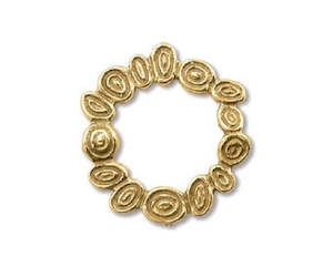 Connectors And Frames: Metal - Frame - Round Spirals - 17mm - 1 piece