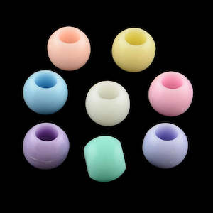 Beads: Acrylic - Round - Large Hole - 8mm - 40 pieces