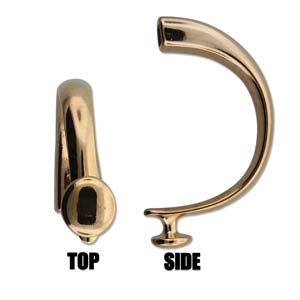 Mixed Media: Half Bar Bracelet - Button - 63mm x 34mm - 1 piece