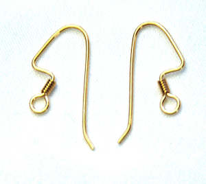 Earwire - 22mm - 5 pairs - Gold Plated